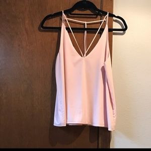 Light Pink strappy Cami / tank S